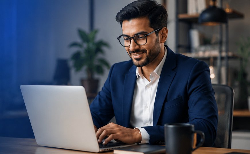 Working Professional on Laptop